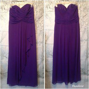 Purple Strapless dress by David's Bridal size 12